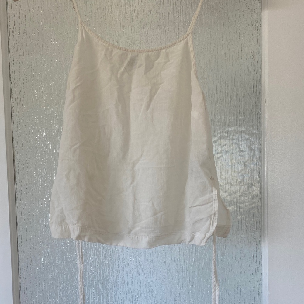 GAP Cream Spaghetti-Strap Lightweight Cami